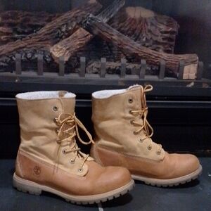 Timberland Suede Sherling Leather Waterproof Boots